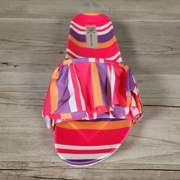 INCāWomen'sāAbenaĀ PoolāSlidesāStripeāSzā11M - Picture 7 of 9